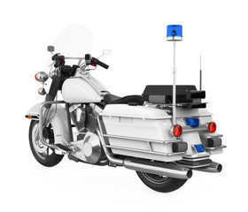 Obraz premium Police Patrol Motorcycle Isolated