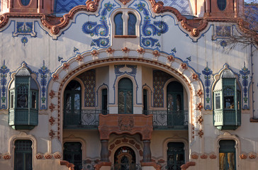 Reichl palace detail Subotica Serbia