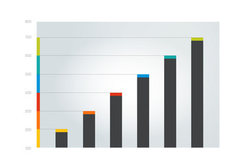 Chart, graph, scheme. Simply color editable. Infographics element. Vector.