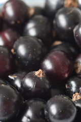 Macro image of black currants