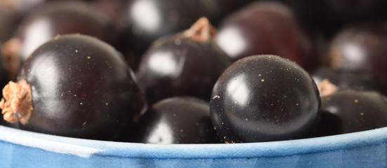 Macro image of black currants