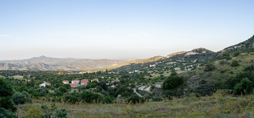 Fototapeta na wymiar Panorama of Lefkara, a picturesque mountain village in Larnaca district of Cyprus.