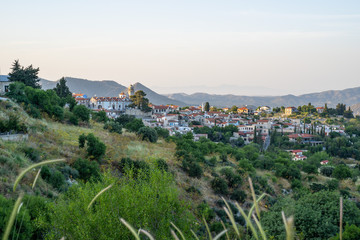 Obraz premium Panorama of Lefkara, a picturesque mountain village in Larnaca district of Cyprus.