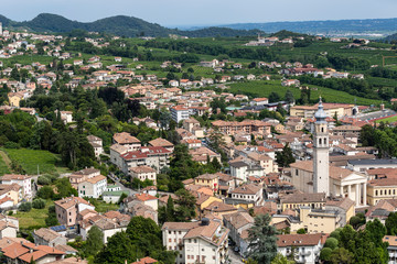Fototapeta na wymiar The Valdobbiadene and Conegliano hills / Heritage of humanity / Valdobbiadene