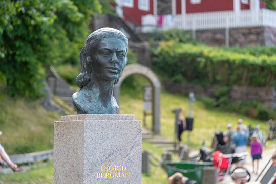 Ingrid Bergmann Denkmal in Fjällbacka, Schweden