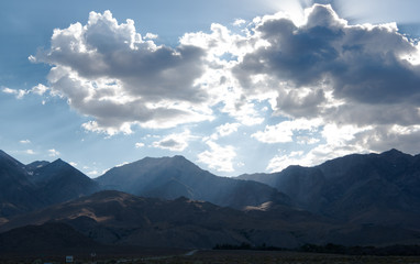 Fototapeta premium Mountains Clouds Sierras Dramatic Sunset Travel