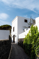 Fototapeta na wymiar Beautiful mediterrenean architecture in Stromboli, Aeolian islands in Italy