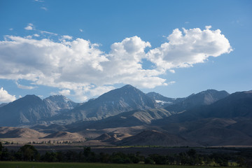 Mountains Clouds Sierras Dramatic Sunset Travel