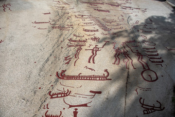 Felszeichnungen in Tanumshede, Schweden, UNESCO Weltkulturerbe