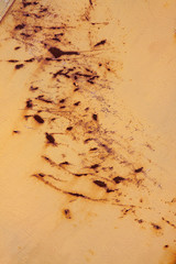 yellow metal with rust