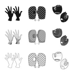 Vector design of silhouette and safety symbol. Collection of silhouette and comfort stock symbol for web.