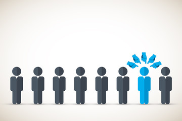 Chosen one - human resources concept	