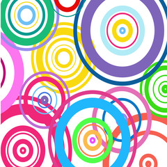 Fototapeta na wymiar Colorful hoops on white background 