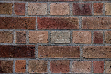 Brown and red brick wall texture