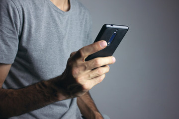 Man using his mobile phone