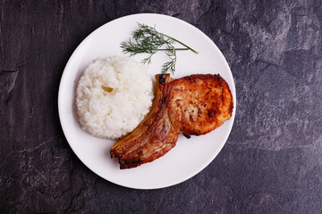 rice and meat