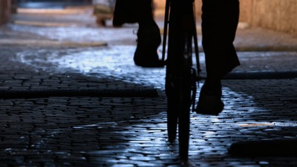 A bicycle inside a popular alley in Marrakech, Morocco.