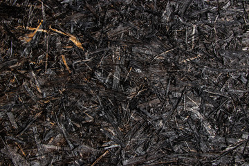 Black painted wood chip texture