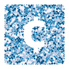 Cent sign color distributed circles dots illustration