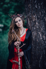 fairy tale witch in the forest