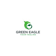 Green eagle vector logo template
