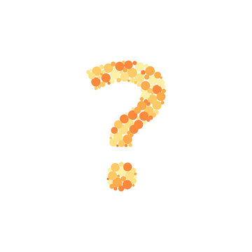 Question help sign color distributed circles dots illustration