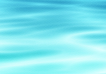 Abstract blue watercolor paint on white paper texture background. Create a look of ripple water or cloud in the sky. Digital painting. - 277593163