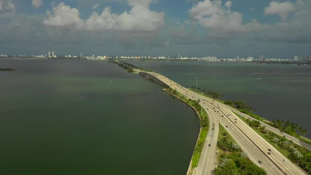 Causeway over water Miami Beach Julia Tuttle