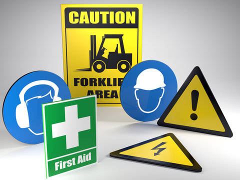 Safety at work signs