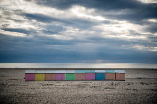 cabines de plage colorées