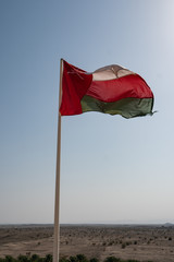 Omani flag in the wind