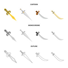 Naklejka premium Vector design of game and armor sign. Collection of game and blade stock vector illustration.