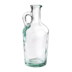 Antique glass jar for olive oil