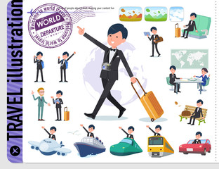 flat type Gray suit businessman