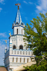 Tower of the Izmailovo Kremlin. Russian vintage architecture. Moscow, Russia.