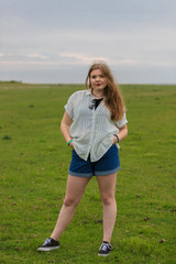 young blonde in a meadow