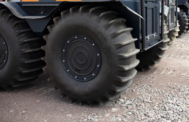 Fototapeta premium powerful off-road transporter, all-terrain vehicle for special missions