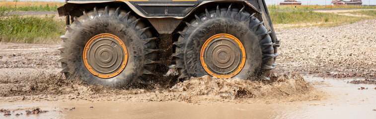 powerful off-road transporter, all-terrain vehicle for special missions