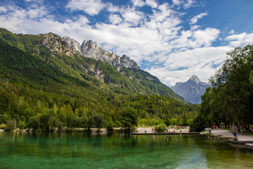 View of Jasna lake in Julian Alps, Slovenia
