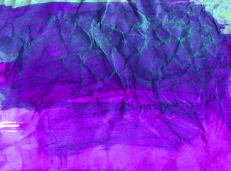 Painting Acrylic and Full spectrum on cardboard artist creative painting background. pink, lilac, purple, blue artwork
