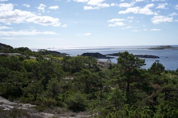 Fototapeta na wymiar View over the ocean southern Norway
