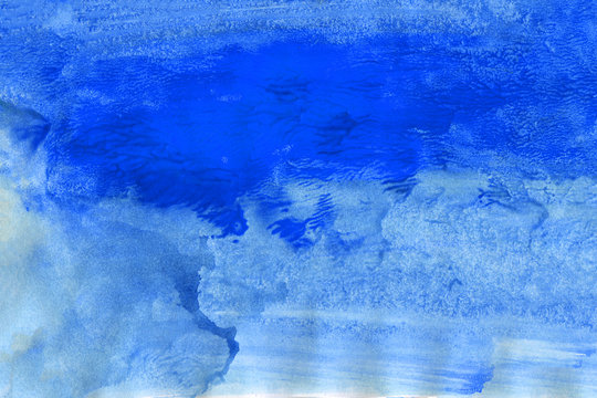 Painting Acrylic and Full spectrum on cardboard artist creative painting background. blue artwork