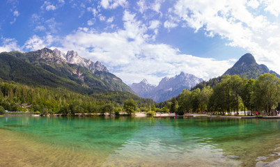 View of Jasna lake in Julian Alps, Slovenia
