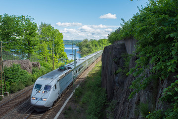 Train on the west coast in Sweden