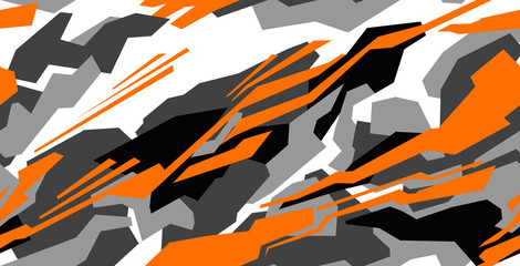 Car decal design vector. abstract racing graphic stripe background kit for vehicle vinyl wrap