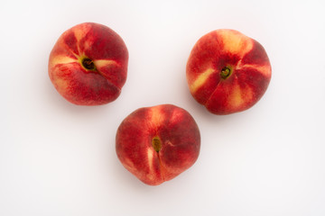 Fresh organic saturn peaches