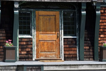 door on old house