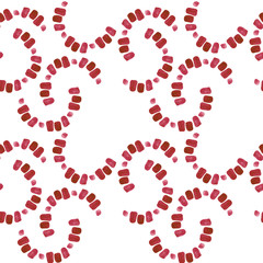 Hand-drawn watercolor abstract pattern. Geometric arches.