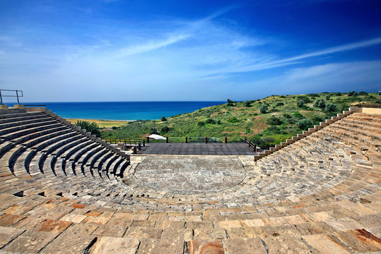 The Roman theater at Ancient Kourion, district of Lemessos (Limassol), Cyprus.