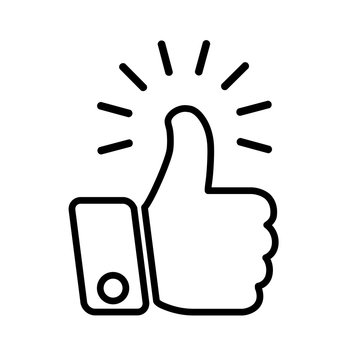Thumb up icon, i like it, Yes, good – stock vector